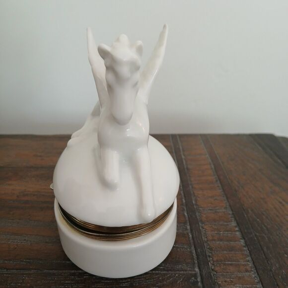 Taj Importing Co. San Francisco Music Trinket Box Pegasus Plays Impossible Dream - Picture 2 of 10